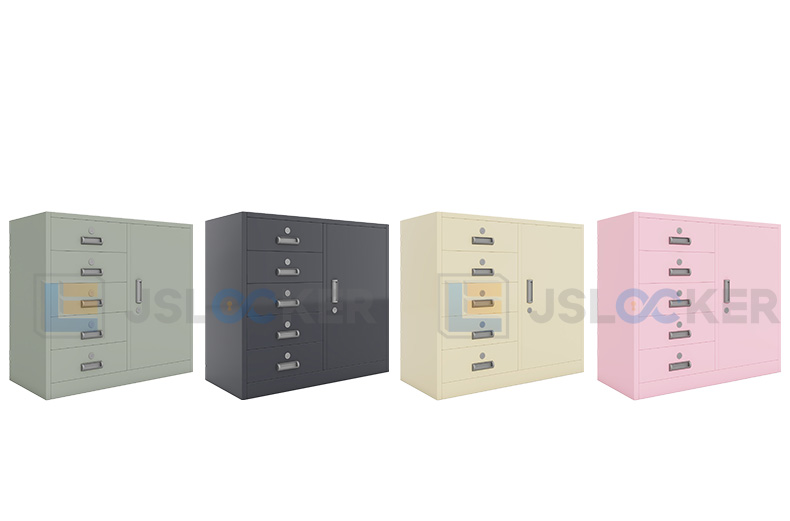Five-drawer steel cabinet