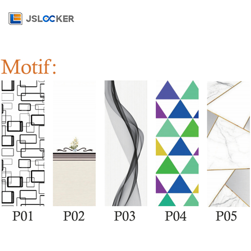 OEM/ODM Moderní tiskový design Zakázková úložná skříň Skříň zrcadlo Posuvná ložnice Kovová šatní skříň se zrcadlem