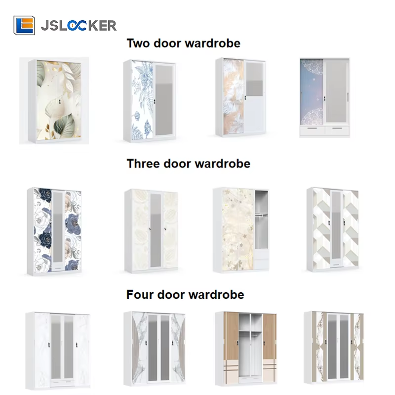 Jslocker Factory Supply Multi-purpose Steel Hanging Clothes Storage Metal Wardrobe Cabinet Closet