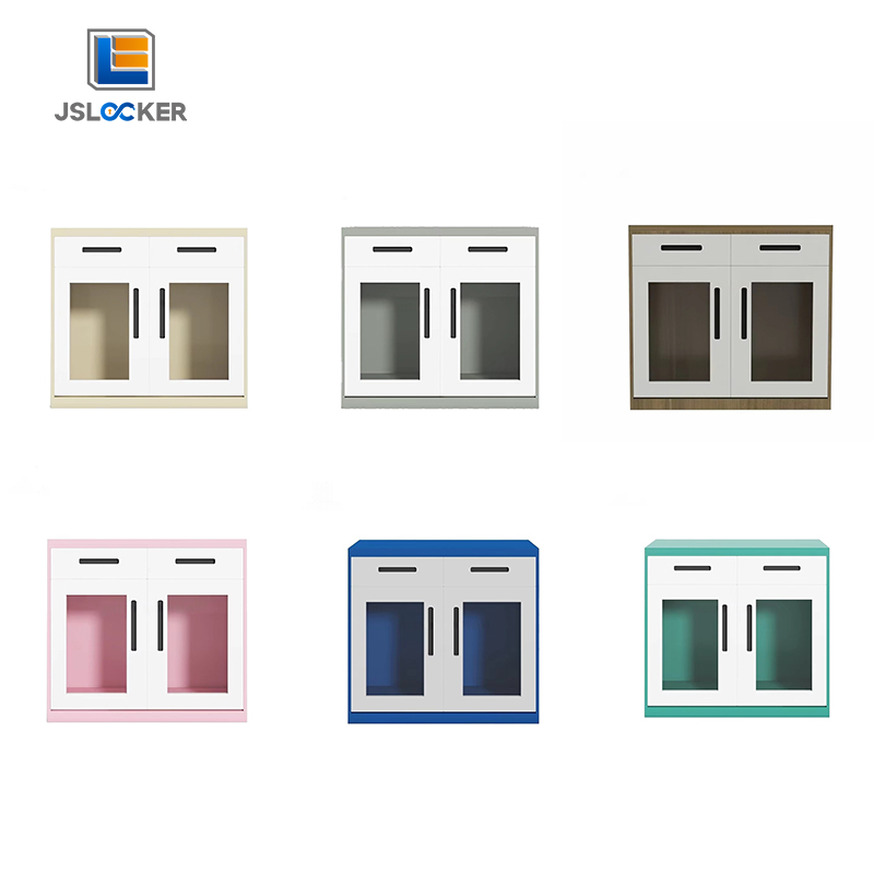 Wholesale Office File Cabinet Low Glass Door Small Metal Locker Cabinet Display Cabinet