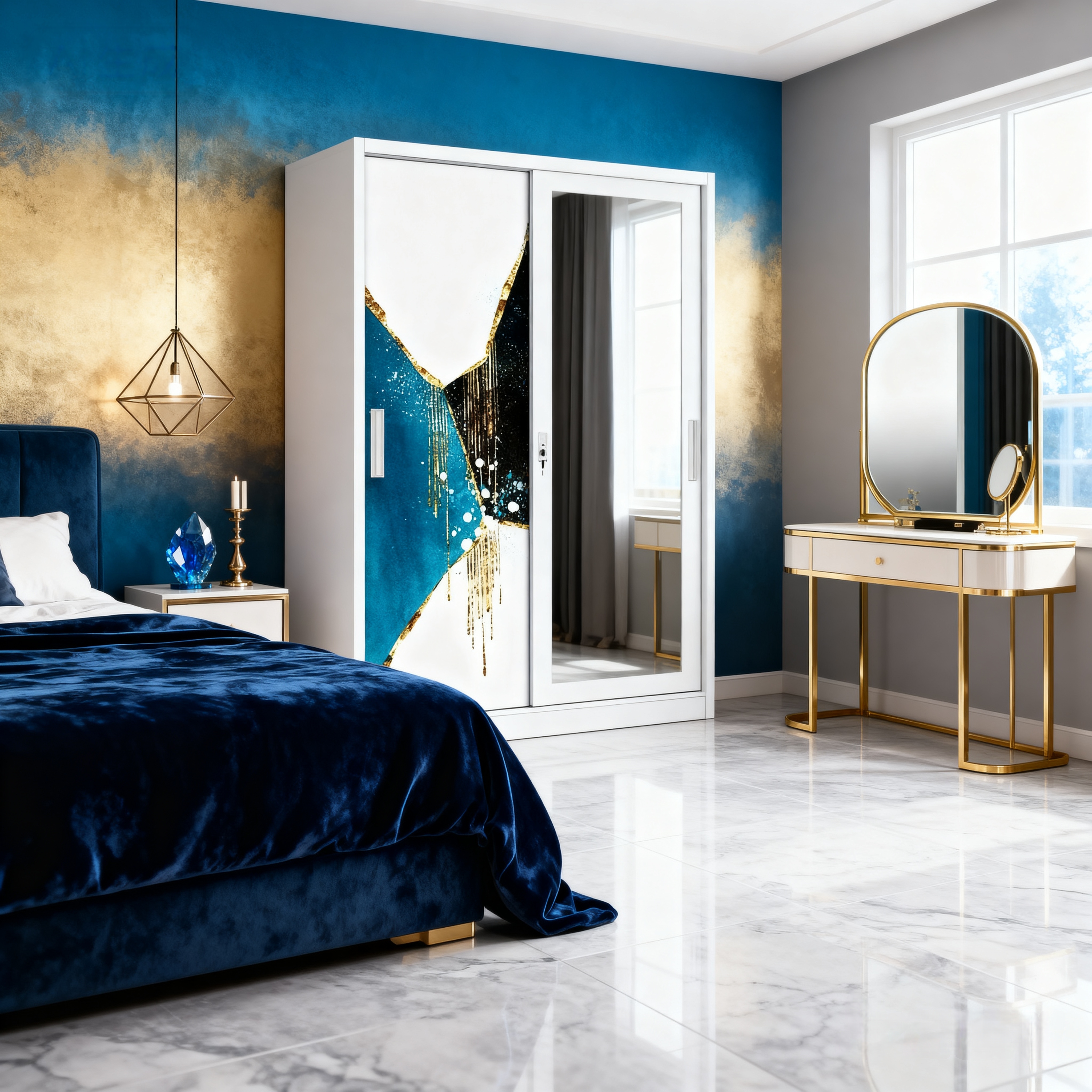 wardrobe with mirror