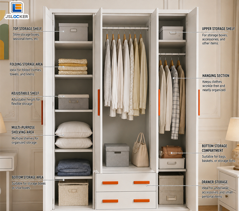 metal clothes wardrobe