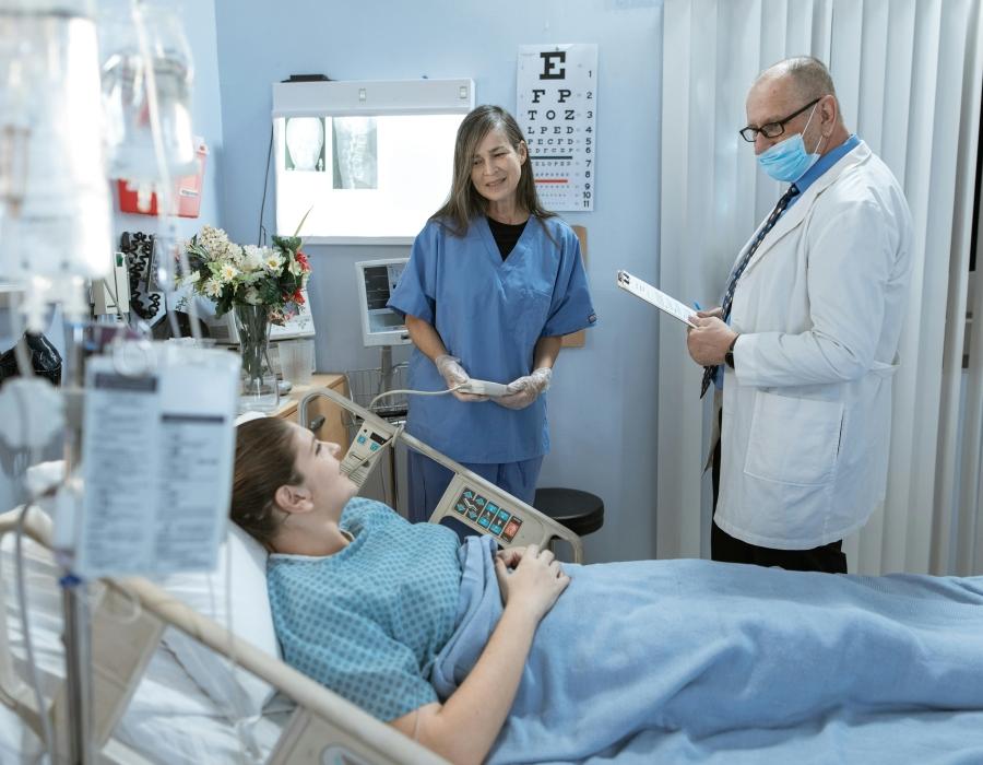 Semi Electric Nursing Low Bed