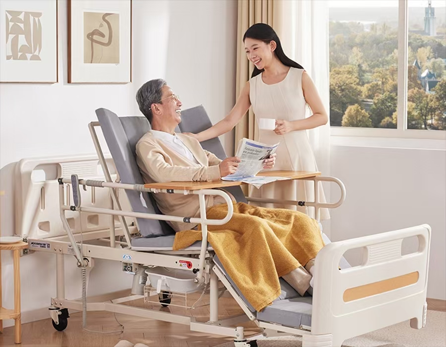 semi electric nursing low bed