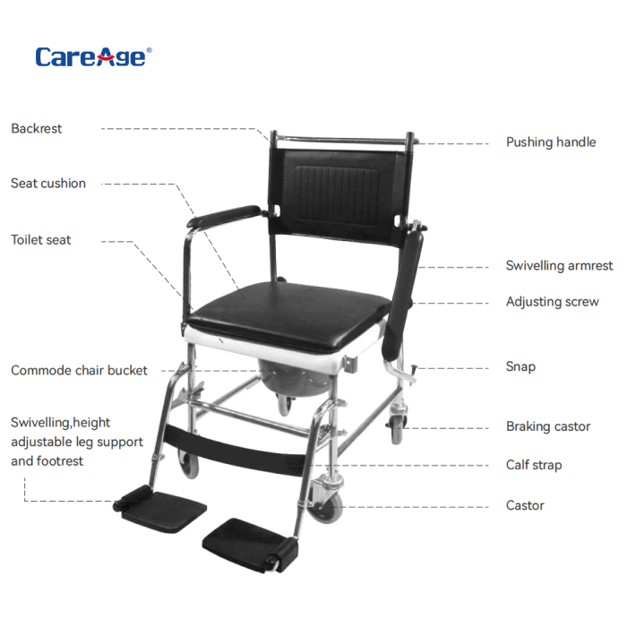 Adjustable height stacking commode
