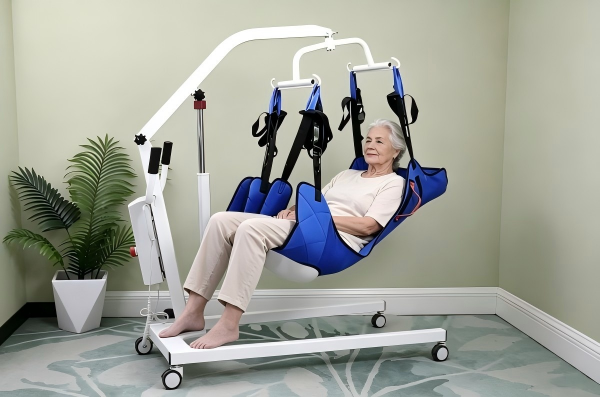 What can a battery-powered patient lift do for a family?