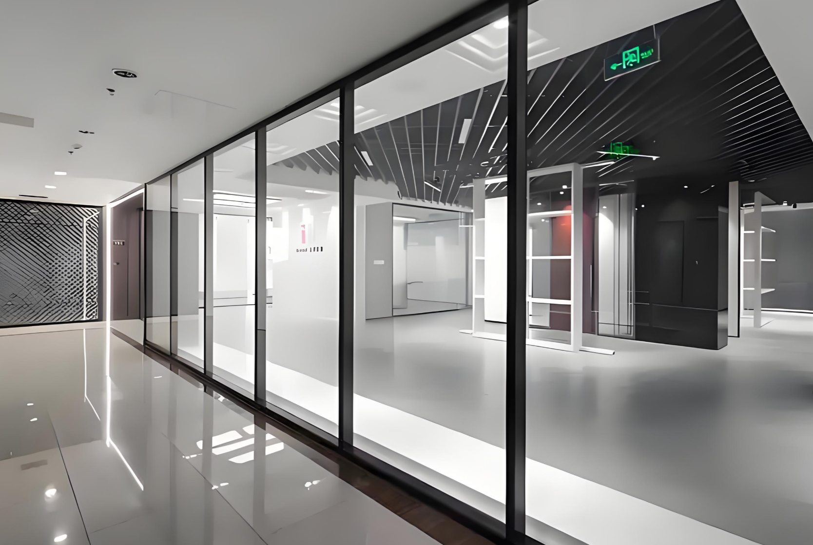 Server room fire safety glass