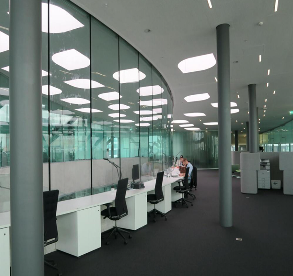 Oversized fire-rated glass panels