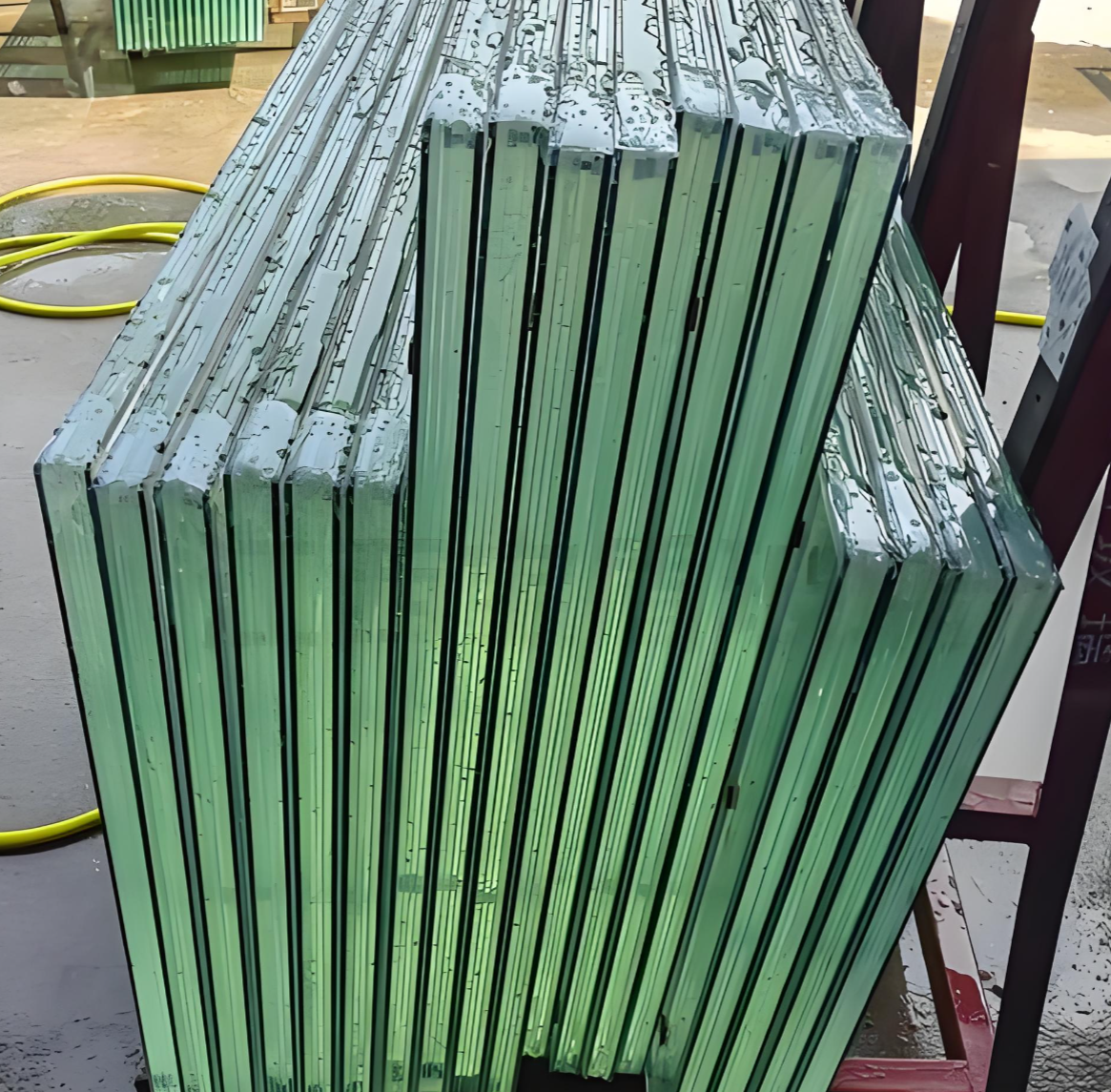 Multi-functional fire-rated glass