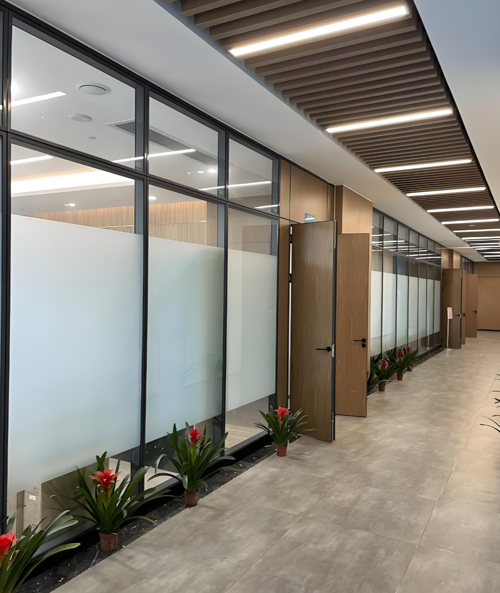 EI60 glass partition