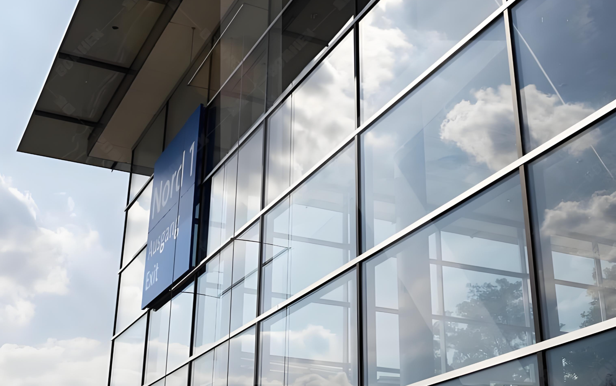 Fire-rated glass façade