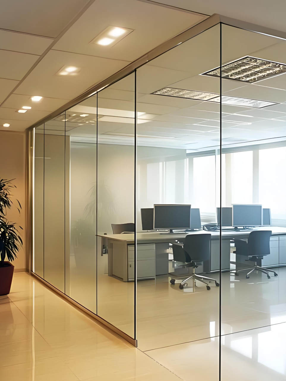 Monumental glass partitions