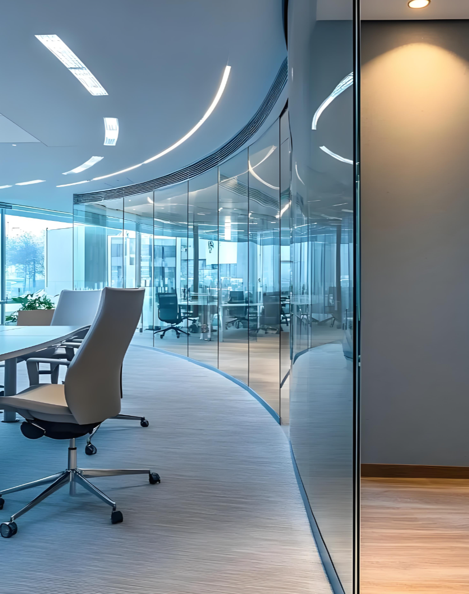 Large format fire glass