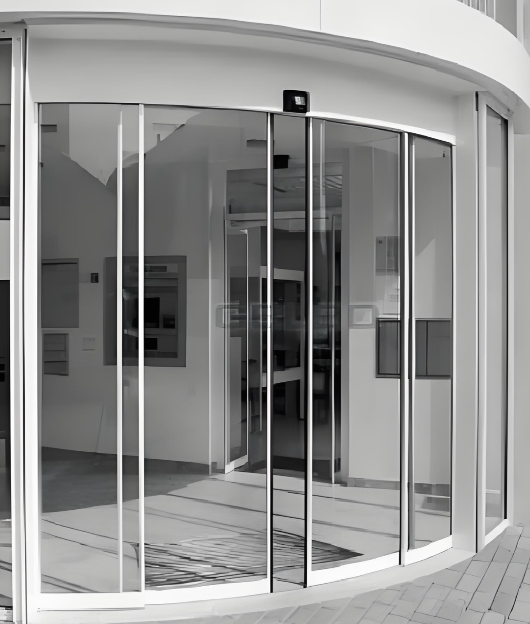 Bent steel fireproof glass door Bent steel fireproof glass door