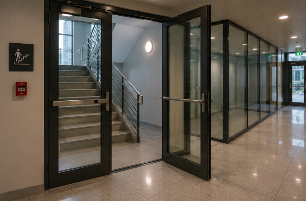 fire-rated glass doors stairwells​