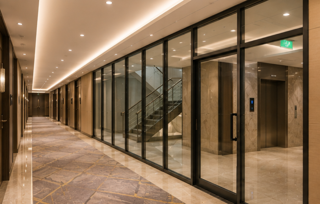 EI60 fire-rated glass wall system​