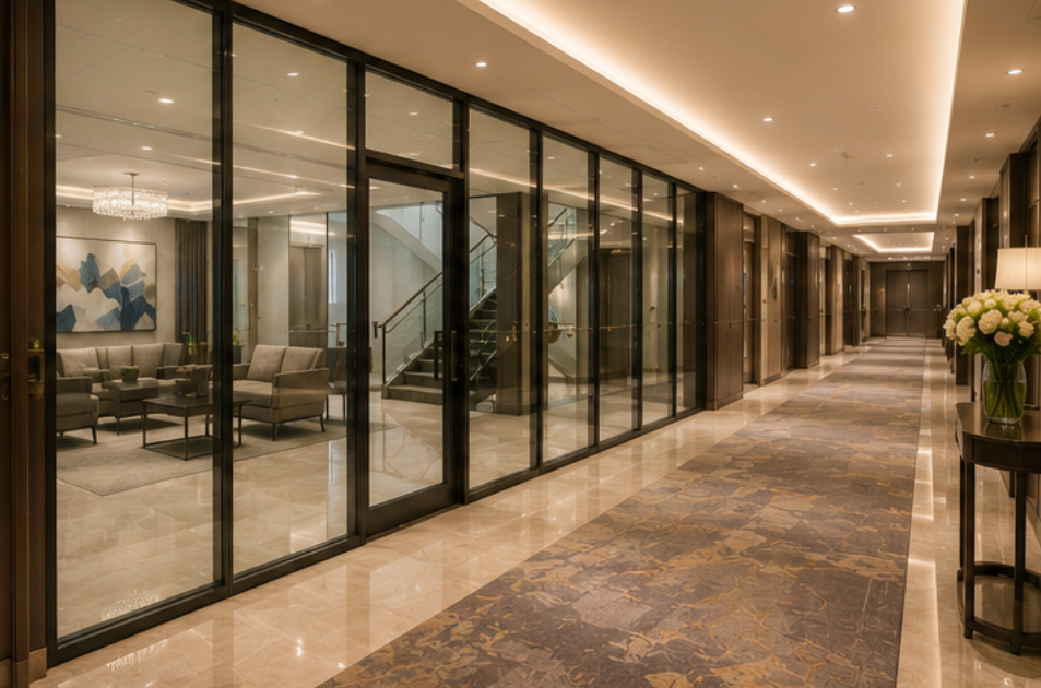 EI60 fire-rated glass wall system​