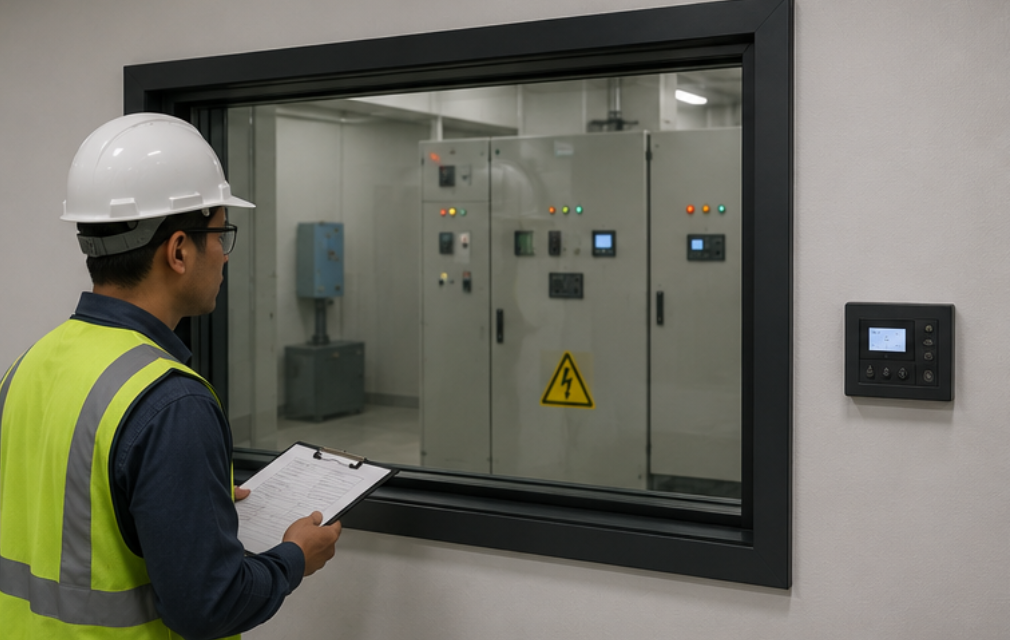 Fire rated glass for electrical equipment rooms​