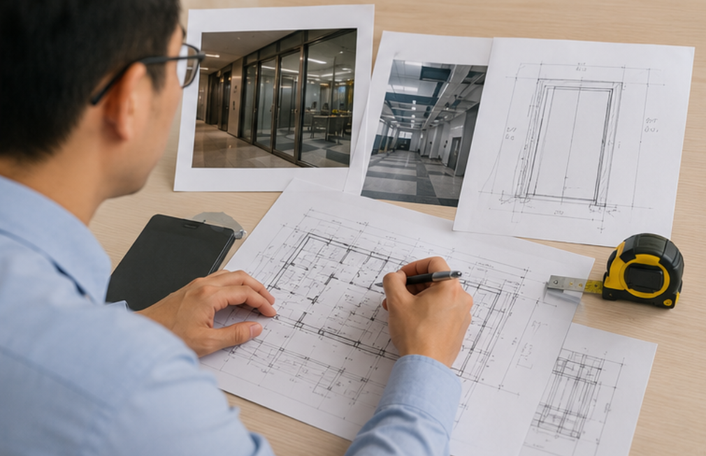 fire rated glass quotation drawings​