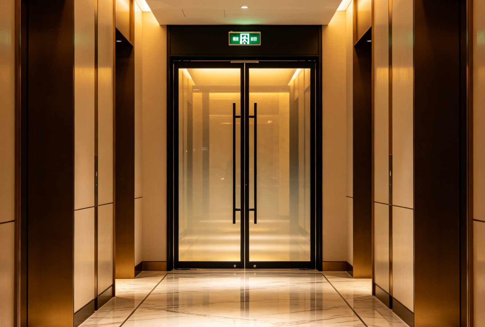 EI60 fire rated glass door for hotel corridor