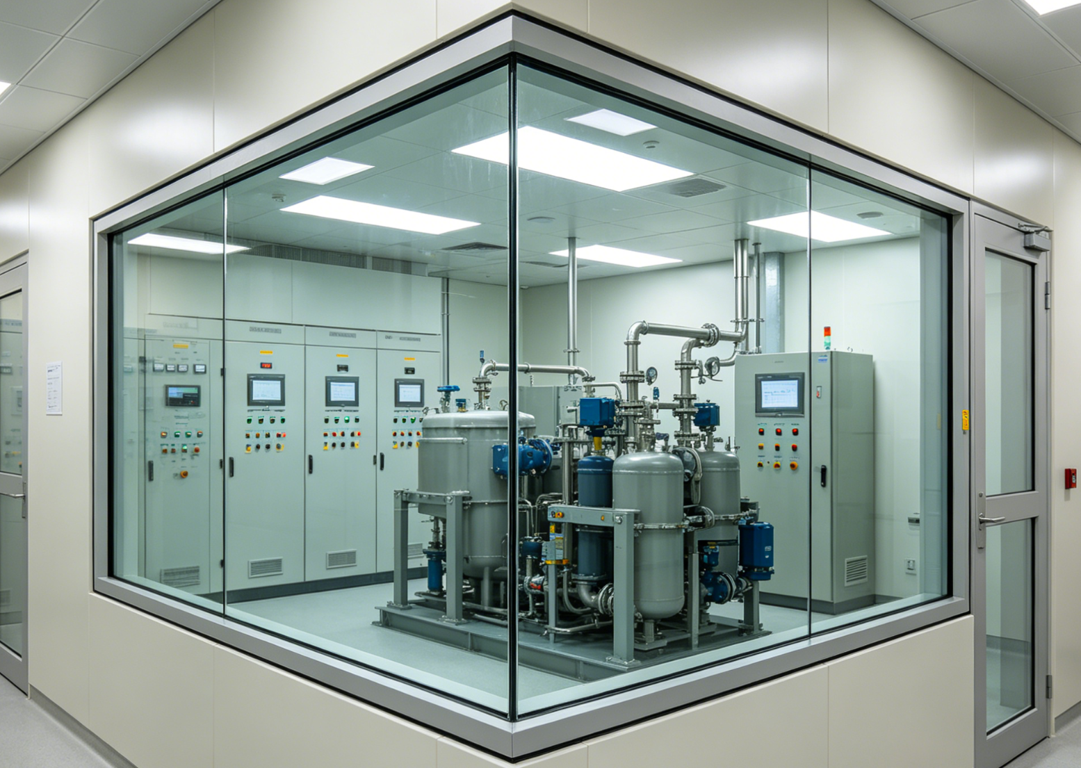 Fire rated observation window electrical room