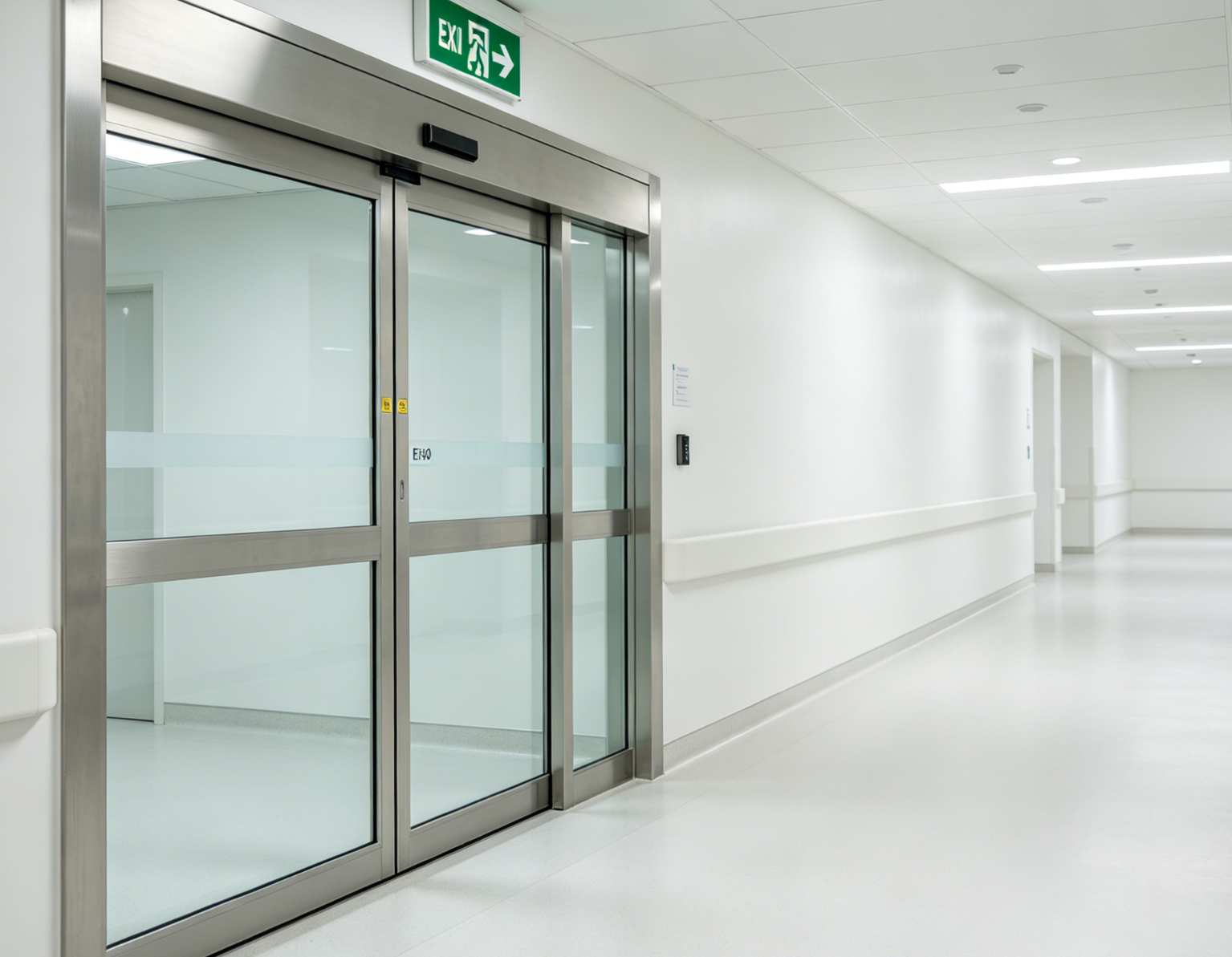 EI90 fire rated glass hospital corridor