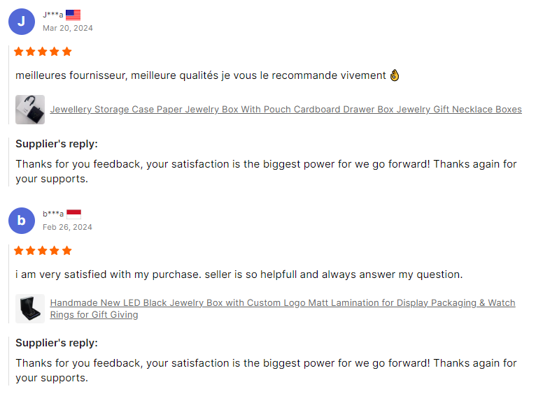 Đánh giá tích cực của khách hàng trực tuyến