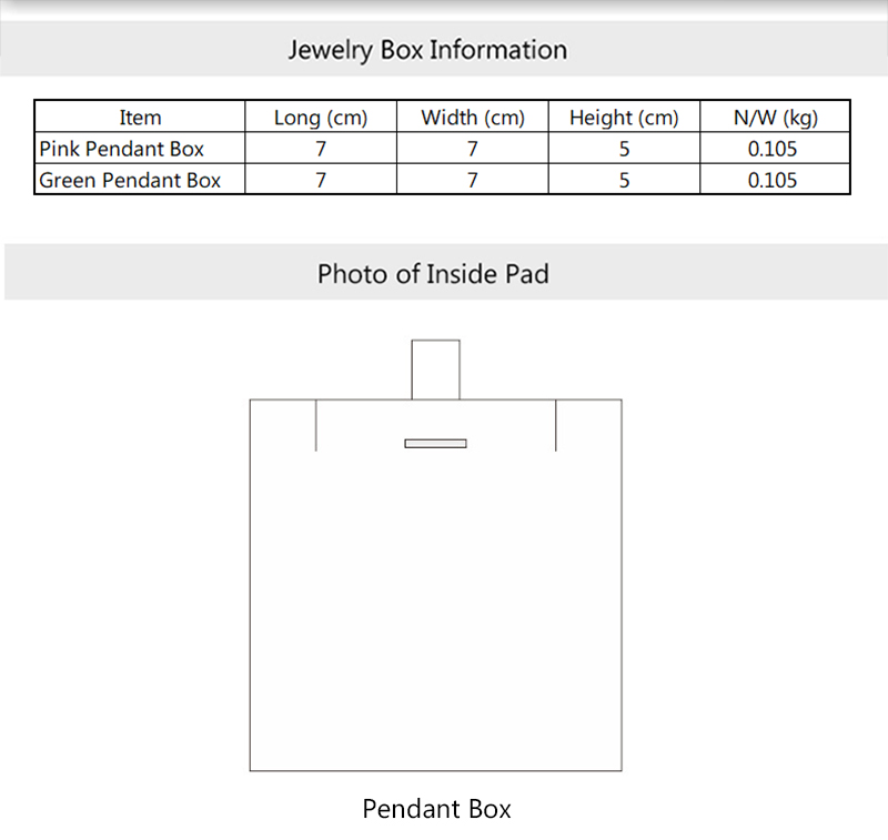 pendant packaging boxes