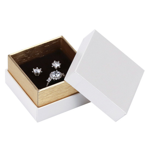 white leather luxury necklace packaging box with logo