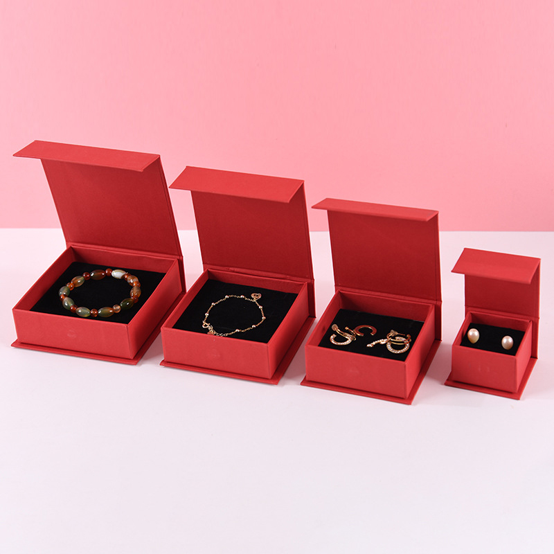 custom luxury magnetic paper foldable gift red wine box