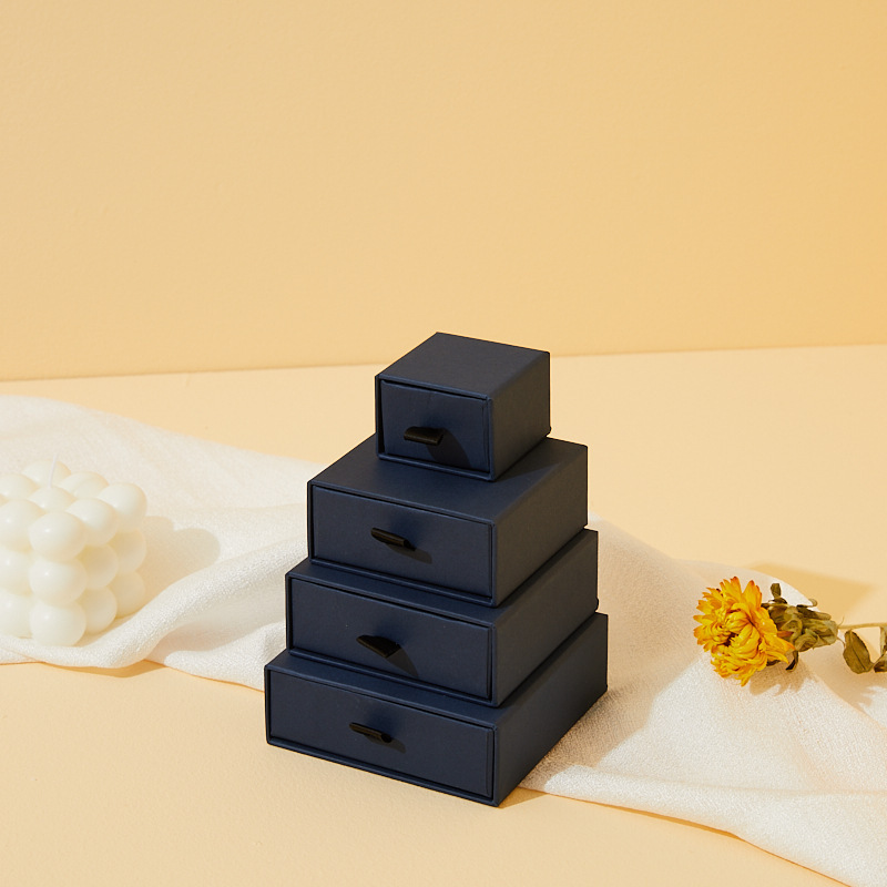 slide out hard paper earring packaging drawer box