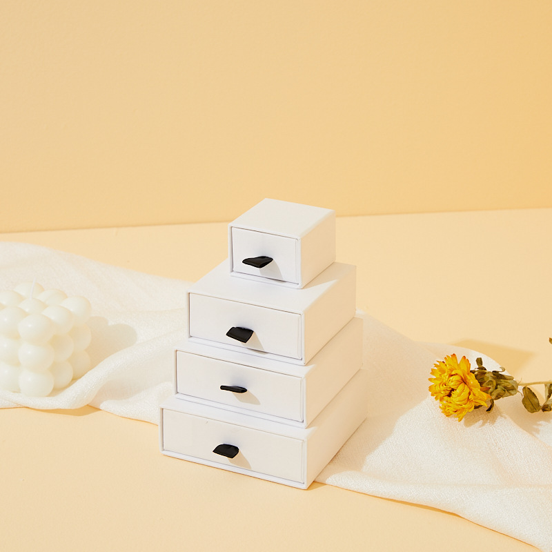 slide out hard paper earring packaging drawer box
