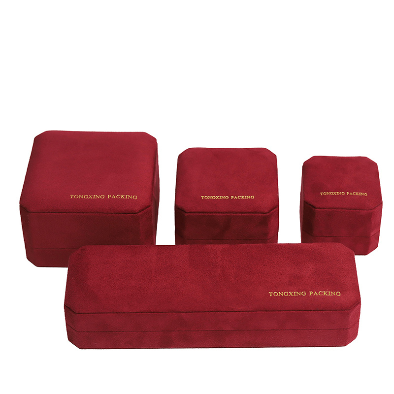 red velvet packaging ring pendant bracelet bangle boxes
