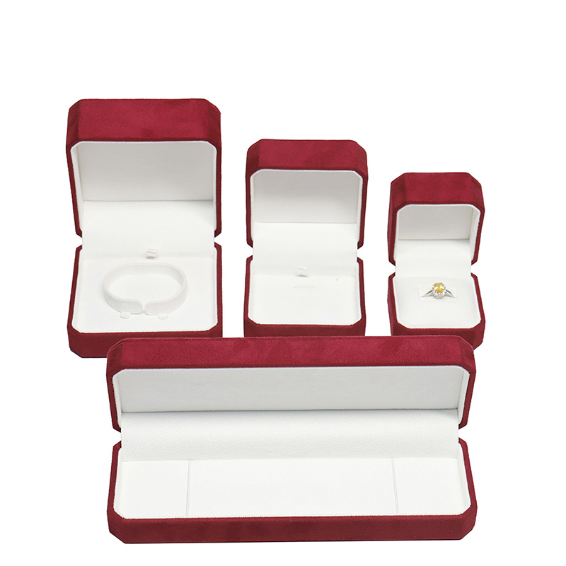 red velvet packaging ring pendant bracelet bangle boxes