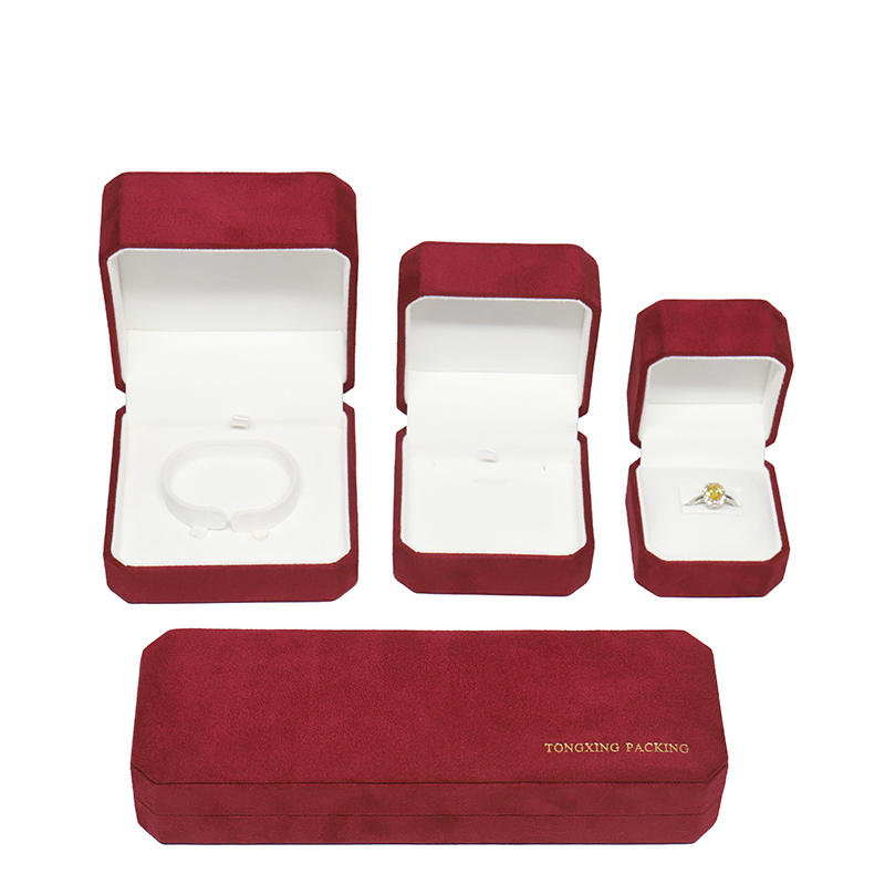 red velvet packaging ring pendant bracelet bangle boxes