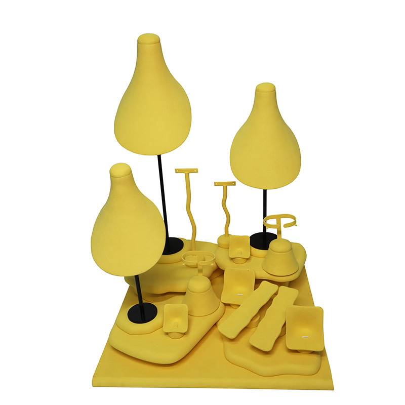 microfiber jewelry display for necklace stand earring shelf