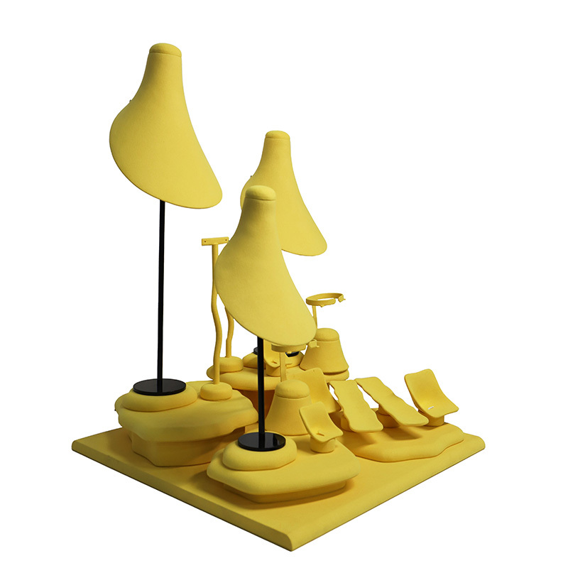 microfiber jewelry display for necklace stand earring shelf