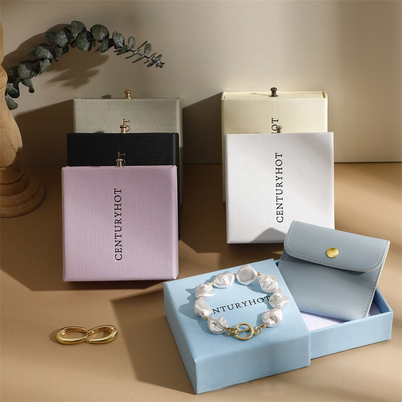 elegant drawer box with handle hot stamping logo