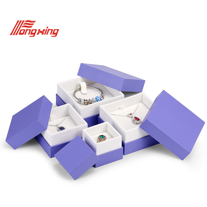 blue simple lightweight mini jewelry paper box