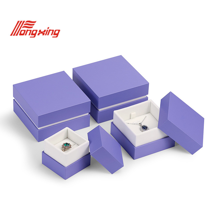 blue simple lightweight mini jewelry paper box