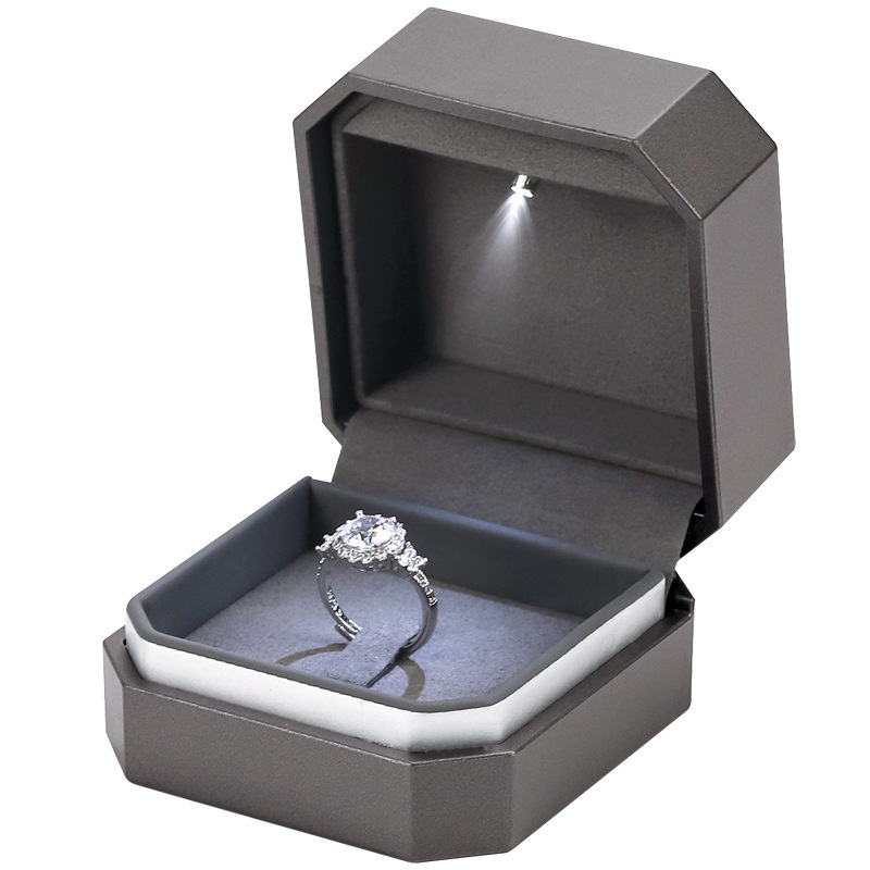 ring necklace bracelet long chain jewelry packaging box with led
