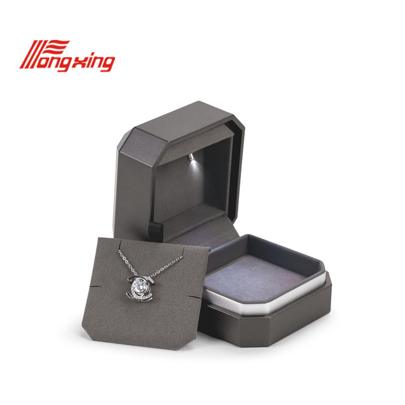 enamel jewelry packaging ring pendant bracelet necklace bangle box with led