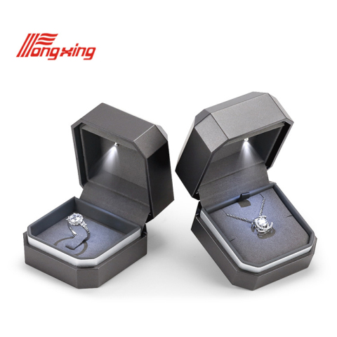 custom led light jewelry box for ring pendant necklace bracelet bangle