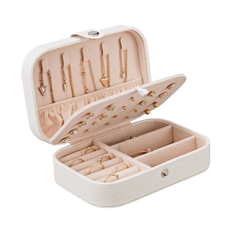 compact travel jewelry organizer with dividers