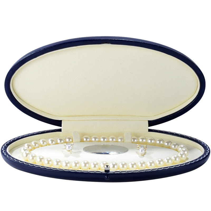 rounded top-grade leather pearl necklace holder