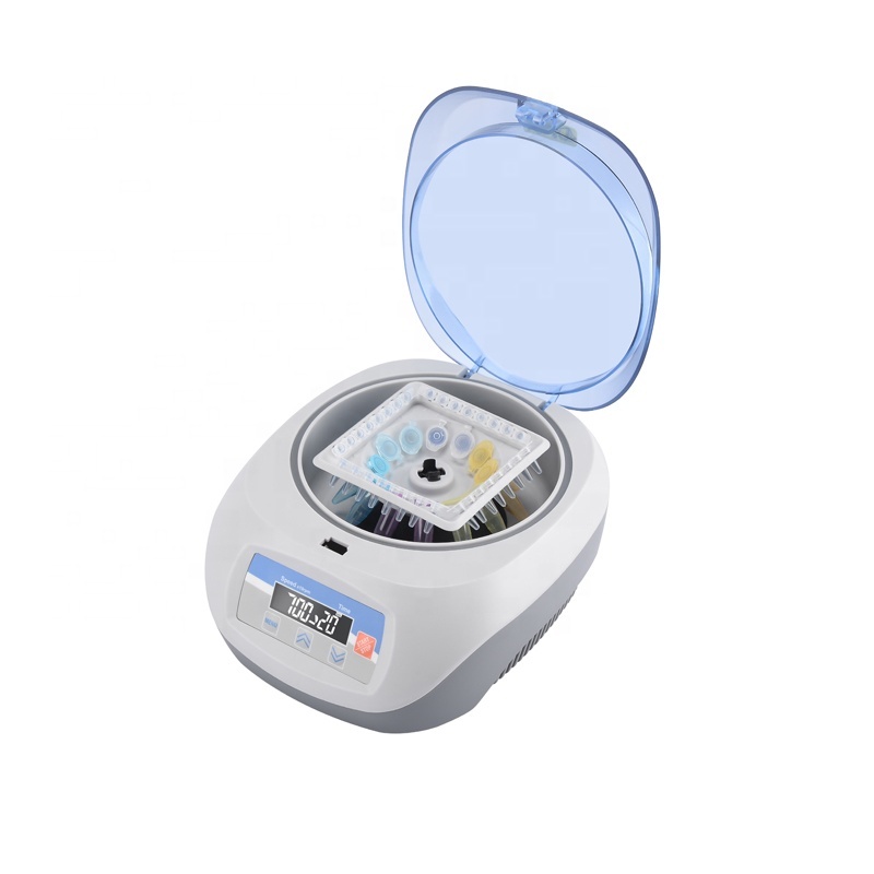 Мини-микроцентрифуга Мини-7G подходит для пробирок емкостью 2 мл, 1,5 мл, 0,5 мл и 0,2 мл.