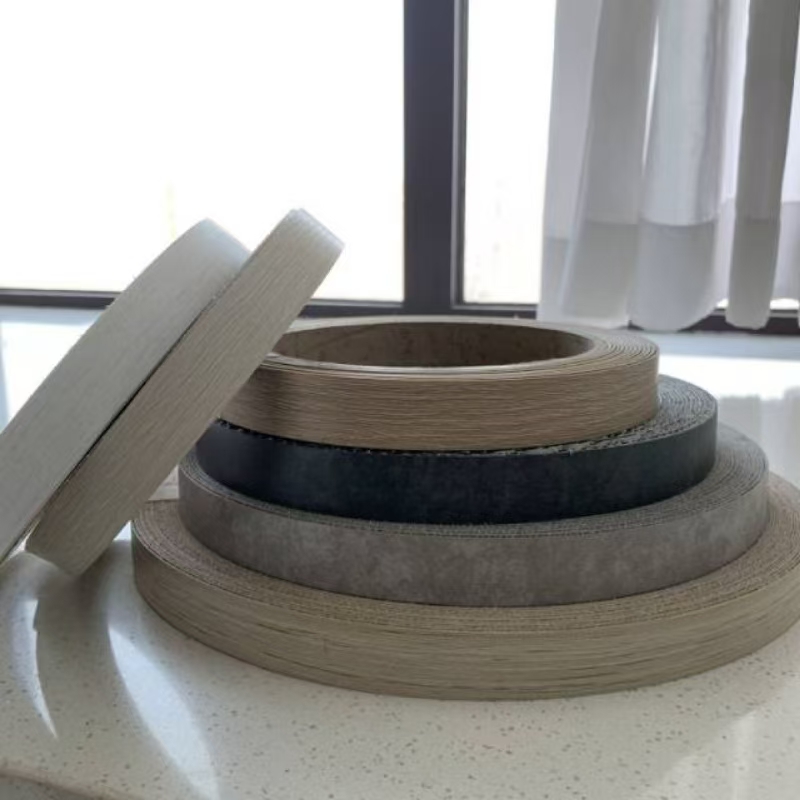 Home edge banding tape with adhesive backing