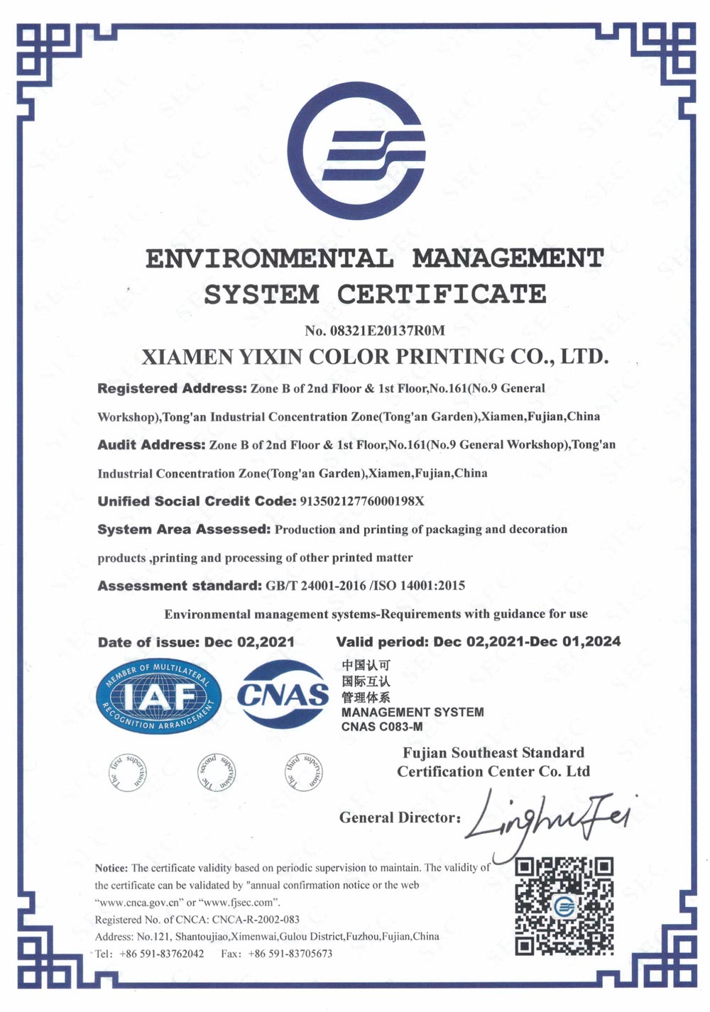 ISO-14001 Certification ISO-14001 Certification