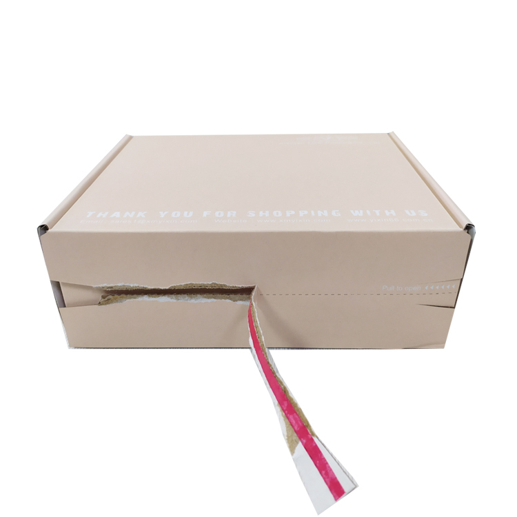 Custom Logo Printed Recycled Cardboard Zipper Shipping Box