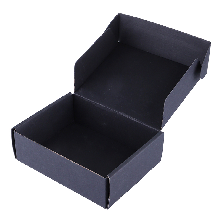 Custom Black Corrugated Paper Box for Environmental Recycling Clothing Packaging and Shipping Boxcustom paper box